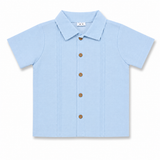 Baby Boys Blue Shirt With Cargo Shorts(2pcs set)