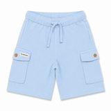 Baby Boys Blue Shirt With Cargo Shorts(2pcs set)