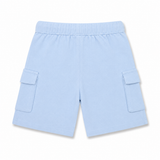 Baby Boys Blue Shirt With Cargo Shorts(2pcs set)