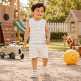 Baby Boys Sleeveless T Shirt With Shorts (2Pcs Set)