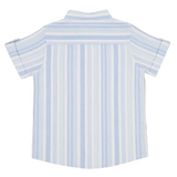 Baby Boys Grandad Collar Half Sleeve Striped Shirt