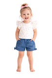 Baby Girls Elasticated Waistband Denim Shorts