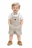 Baby Boys Playsuit With Bow Tie And Shirt -3pcs set