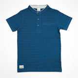 Kid Boys Solid Grandad Collar T-Shirt