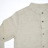 Kid Boys Grandad Collar Neck Full Sleeve Shirt