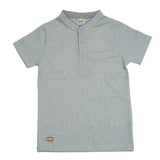 Kid Boys Solid Grandad Collar T-Shirt