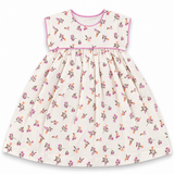 Kid Girls Floral Print Kimono Sleeve Flared Dress