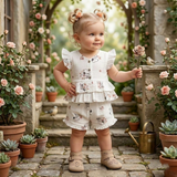 Baby Girls Snoopy Floral Co-Ord Set(2pcs Set)