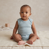 Baby Essentials Sleeveless Blue Bodysuit
