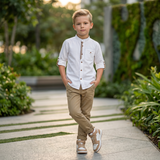 Kids Boys Grandad Collar Shirt