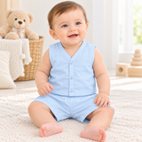 Baby Light Blue Jabla with Shorts (2pcs Set)