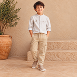 Kids Boys Roll Up Sleeve Shirt