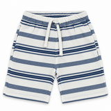Baby Boys Navy Stripes Safari Shirt With Shorts(2pcs set)