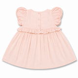 Baby Girls Peach Balloon Sleeve Dress