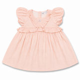 Baby Girls Peach Balloon Sleeve Dress