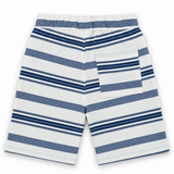 Baby Boys Navy Stripes Safari Shirt With Shorts(2pcs set)