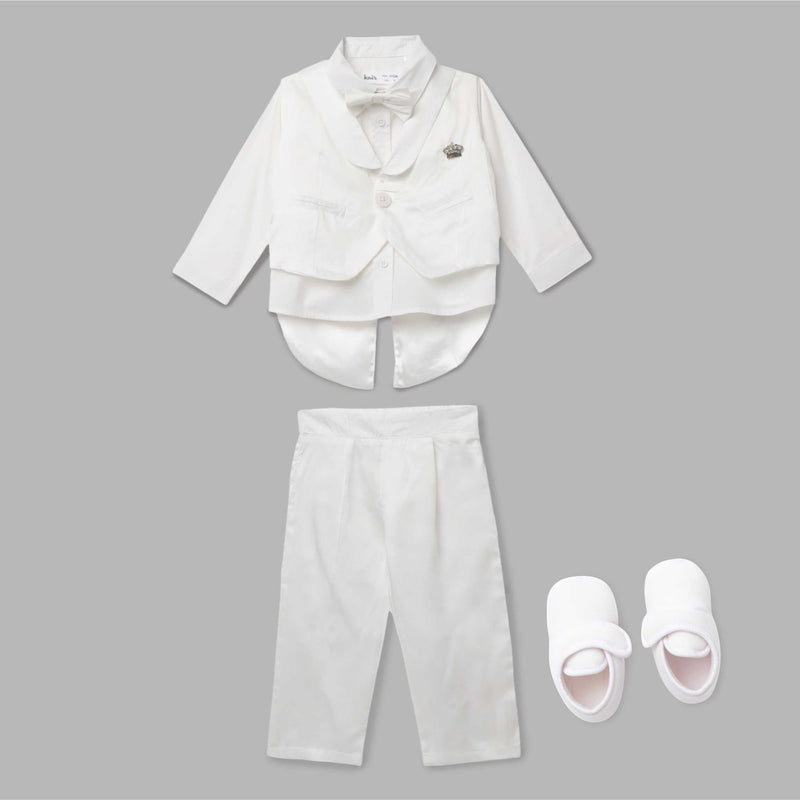 Baby Boys White Party Wear(5 Pcs Gift Set)