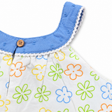 Girls Floral Print Sleeveless A-Line Dress