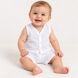 Baby White Jabla with Shorts (2pcs Set)