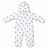 Babies Playful Hooded Full Sleeve Sleepsuit With Mittens