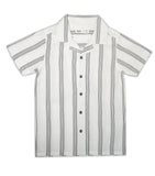 Kid Boys Safari Collar Neck Half Sleeve Printed Shirt