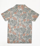 Kid Boys Safari Collar Neck Half Sleeve Printed Shirt