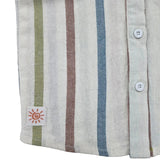 Baby Boys Multi Striped Half Sleeve Shirt