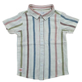 Baby Boys Multi Striped Half Sleeve Shirt