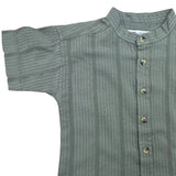 Baby Boys Olive Drop Shoulder Half Sleeve Shirt