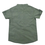 Baby Boys Olive Grandad Collar Half Sleeve Shirt