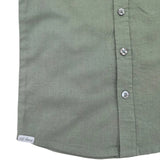 Baby Boys Olive Grandad Collar Half Sleeve Shirt