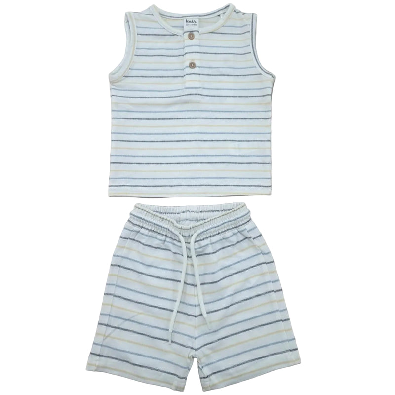 Baby Boys Sleeveless T Shirt With Shorts (2Pcs Set)