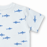 Baby Boys Off White Half Sleeve T-Shirt With Shorts (2Pcs Co-Ord Set)