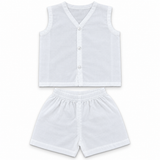Baby White Jabla with Shorts (2pcs Set)