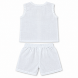 Baby White Jabla with Shorts (2pcs Set)