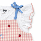 Baby Girls Spaghetti Peplum  Dress(2pcs Set)
