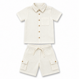 Baby Boys Shirt With Cargo Shorts(2pcs set)