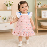 Baby Girls Spaghetti Peplum  Dress(2pcs Set)