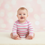 Baby Essential Full Sleeve Pink Stripes Bodysuit
