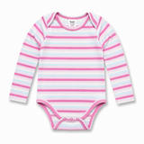 Baby Essential Full Sleeve Pink Stripes Bodysuit