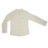 Kid Boys Grandad Collar Neck Full Sleeve Shirt