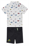 Baby Boys Collar Neck Half Sleeve Printed Shirt