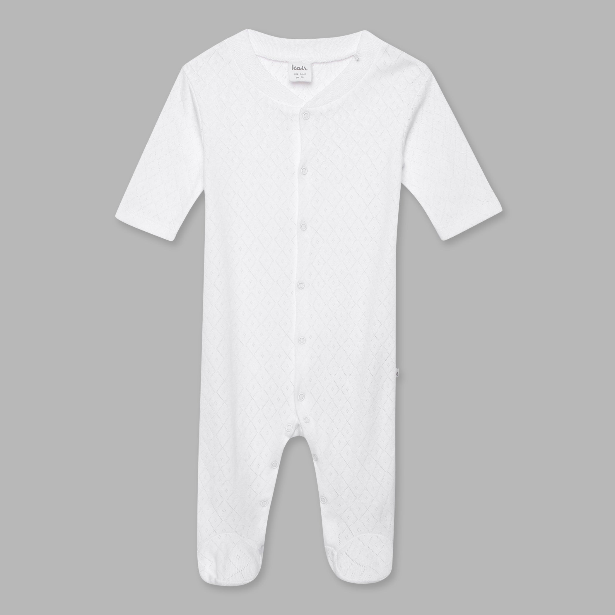 Babies White Full Sleeve Sleepsuit