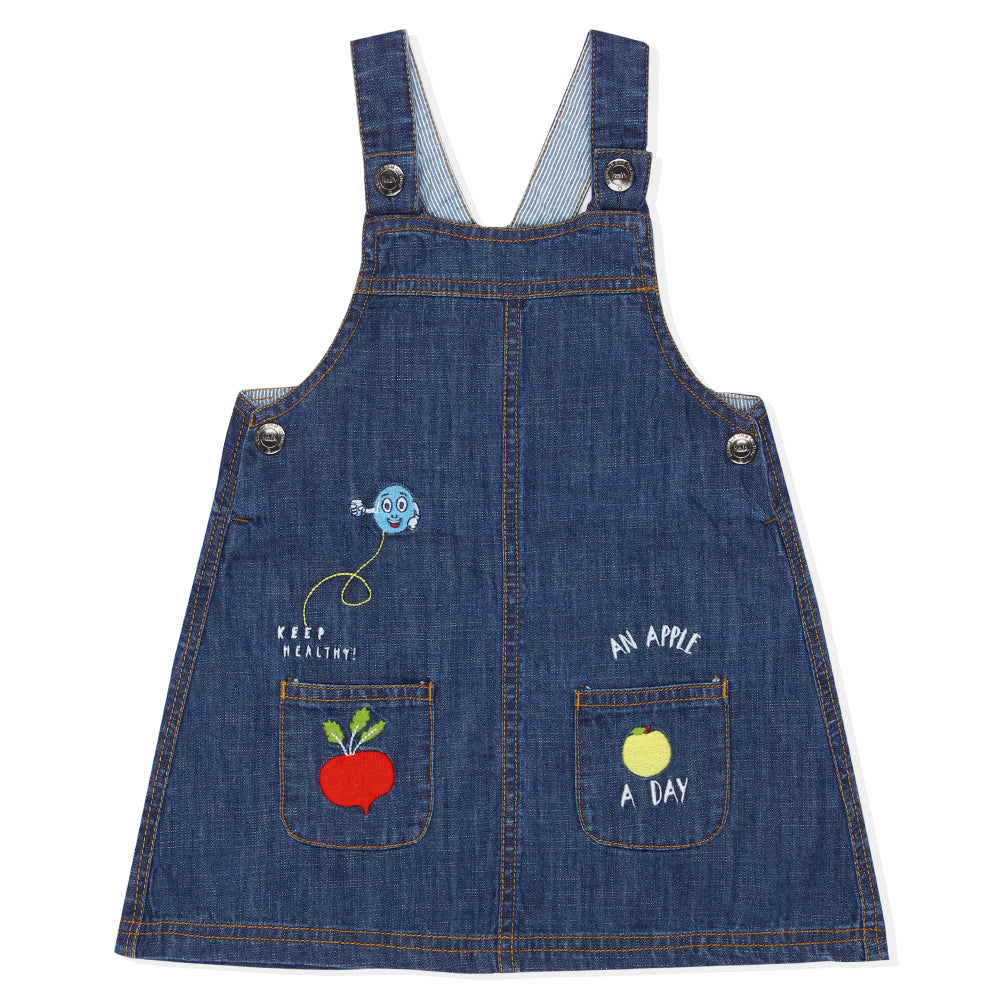 The Bonnie Mob Indigo Terry Denim Dress for Baby and Toddler Girls