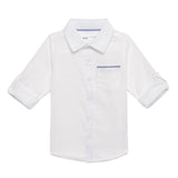 Baby Boys Roll Up Sleeve Solid Shirt