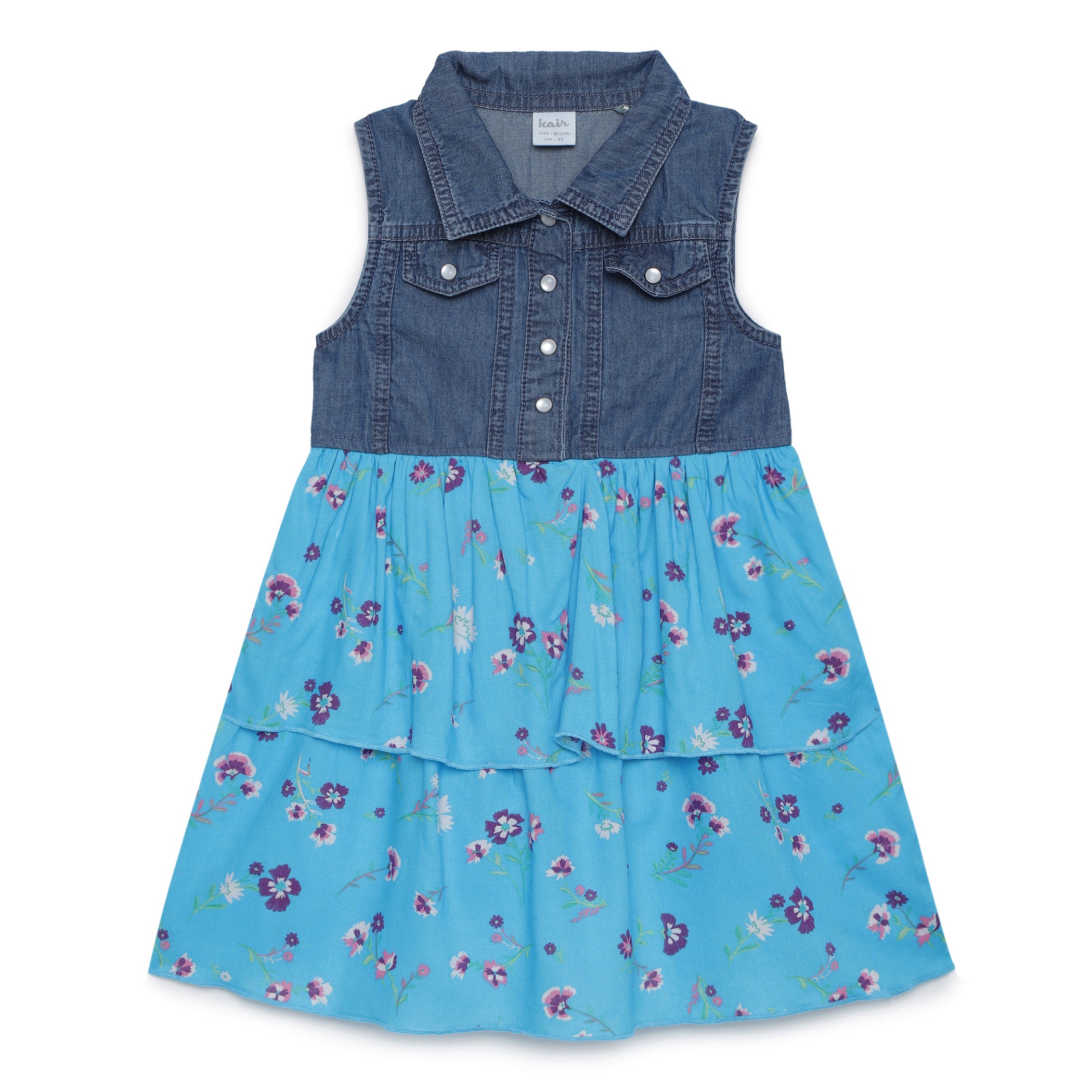 Organic Cotton Denim Embroidered Girls Dress – KEEBEE ORGANICS