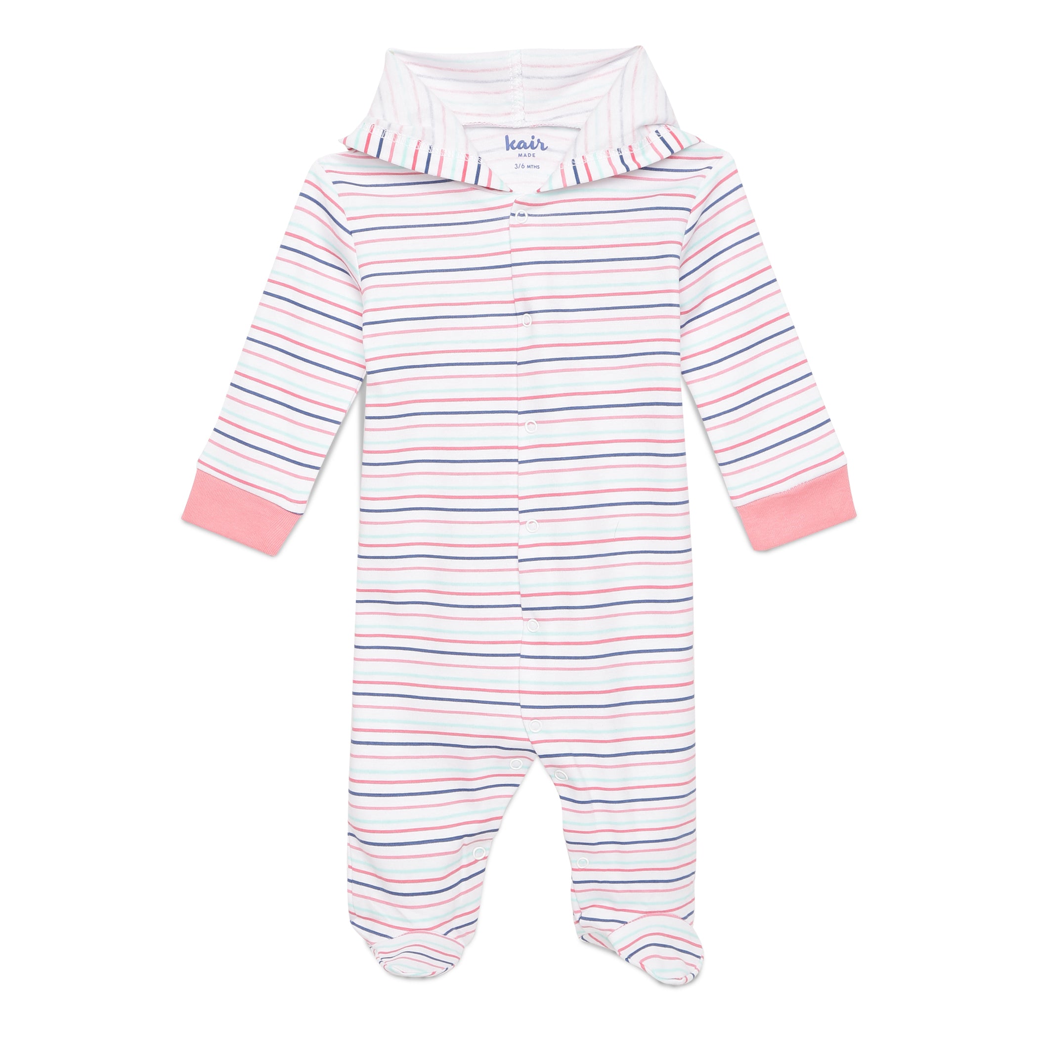 Baby Essentials Girls Hooded Full Sleeve Sleepsuit