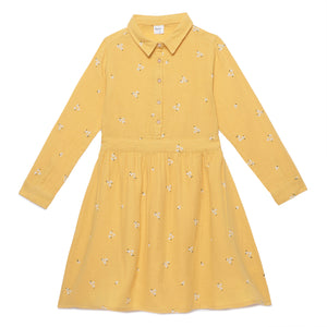 Kid Girls Mustard Yellow Dress