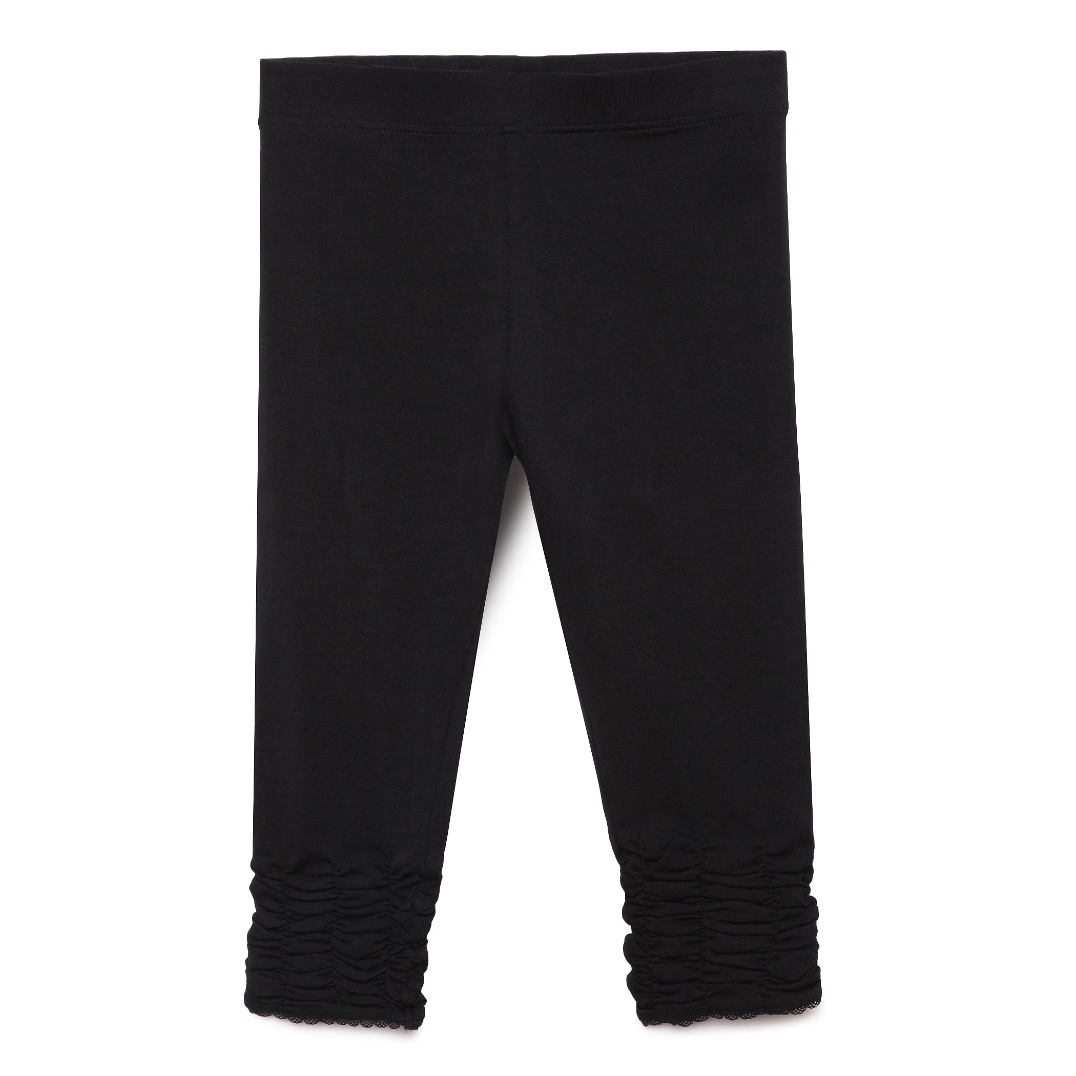Girls Children's Leggings Trousers Capri 3/4 Short With Lace Cotton | eBay