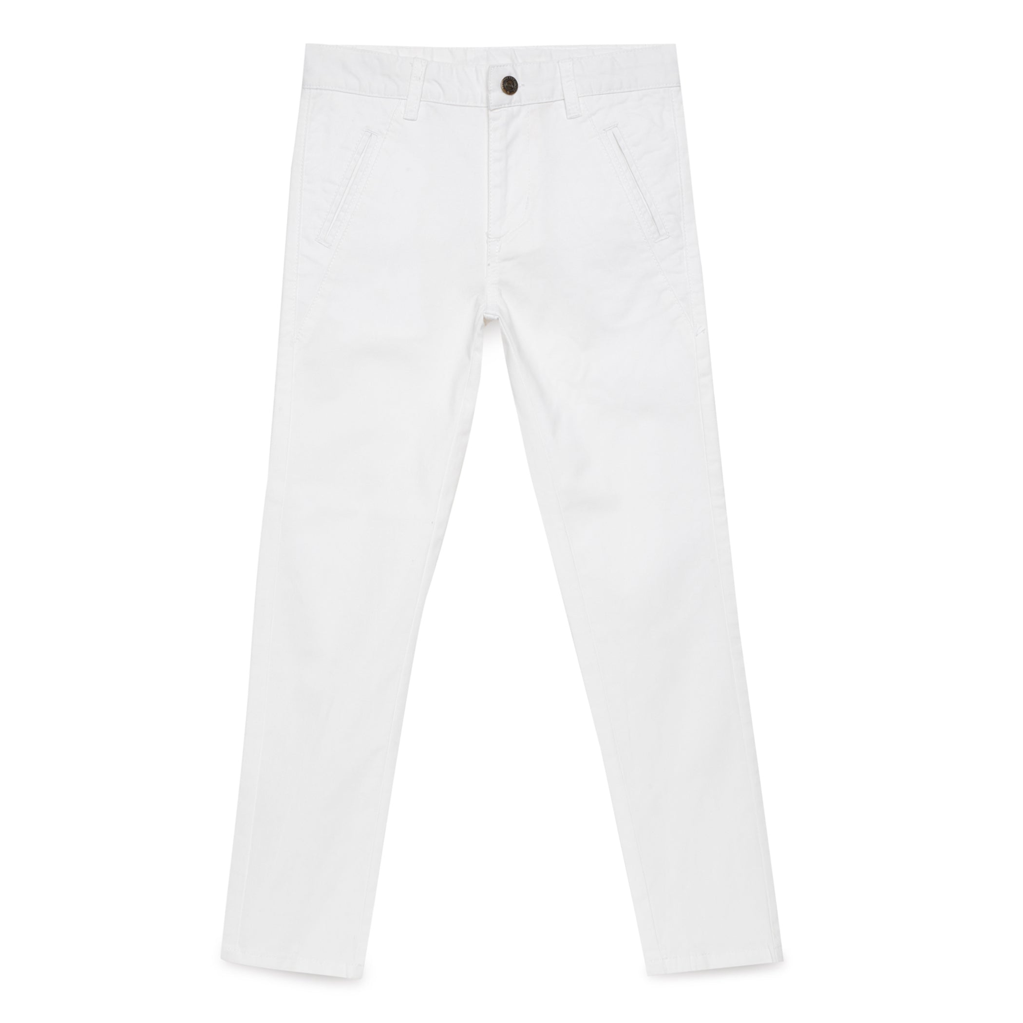 Kid Boys Solid White Pant